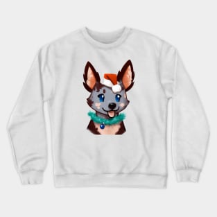 Cute Australian Cattle Dog Drawing Crewneck Sweatshirt